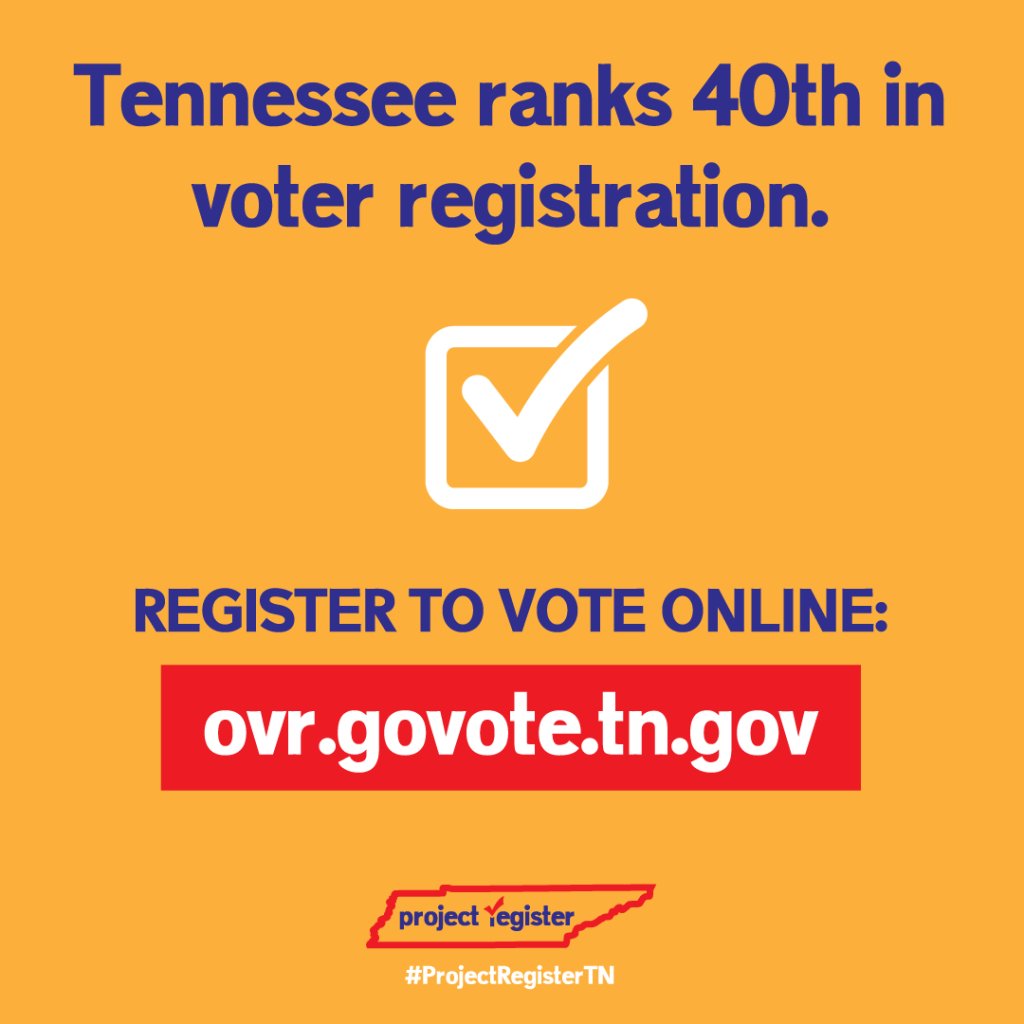 entrecenter's tweet photo. We believe every citizen should be registered to vote. That’s why we’ve teamed up with @repjimcooper and @DickersonforS20 for #ProjectRegisterTN to help spread the word about online voter registration in Tennessee. Register online here: https://t.co/8UoOQtQPdT https://t.co/3AoVHFZ8ni