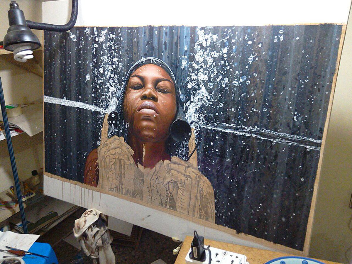 artmonnk's tweet photo. How many retweets for this incredible oil painting by Nigerian artists Isimi Taiwo ( @IsimiTaiwo ) https://t.co/sBS92yu5dw
