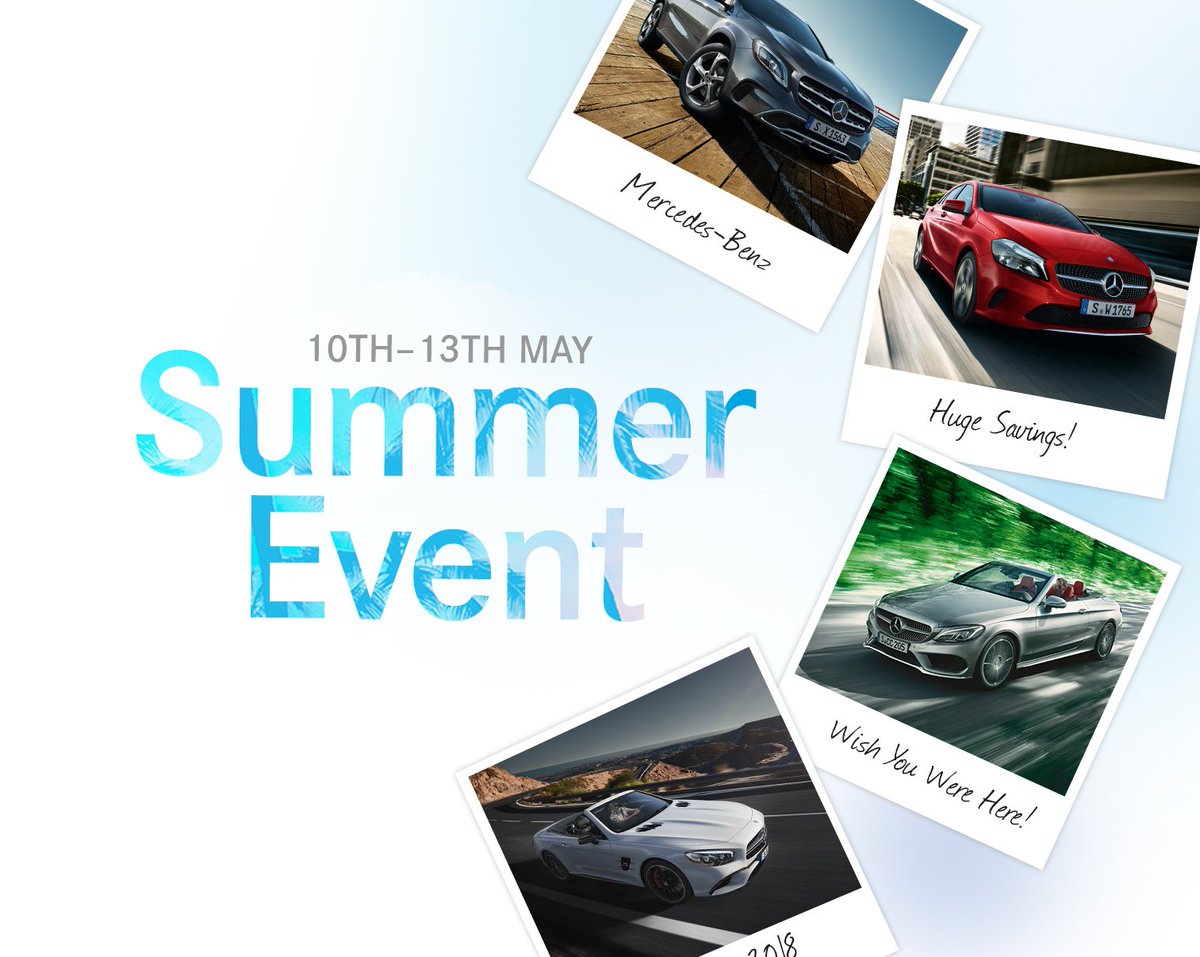Summer starts tomorrow morning at your nearest Sytner Mercedes-Benz dealership! The summer event will run from Thursday 10th May until Sunday 13th May. Download your £500 voucher today ahead of discovering the true value of it over the weekend... goo.gl/1UJ1bq