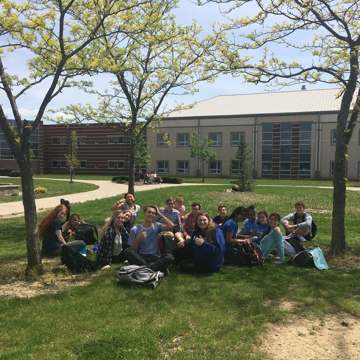 ChristaOverbeck's tweet photo. Before and after the AP Lit Exam. I am really going to miss this year’s group of AP scholars!  💙 #TheLibertyWay https://t.co/Sl3P083Ox6