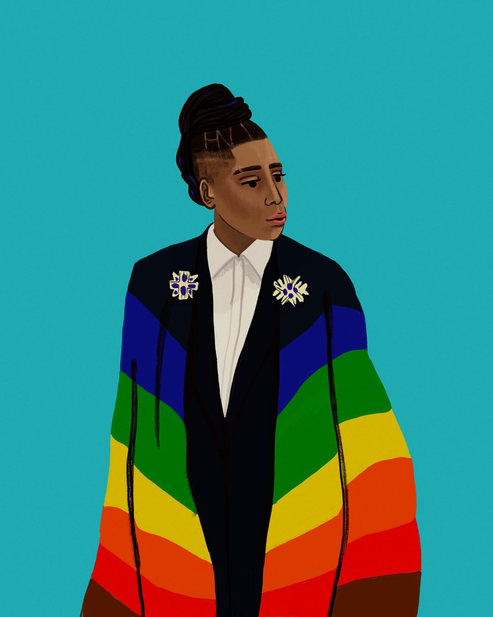 "I want everyone to know that you can be whoever you are, and be completely proud, and be doing it." <a href="/LenaWaithe/">Lena Waithe</a>

We love this beautiful illustration of  Lena from the #MetGala.