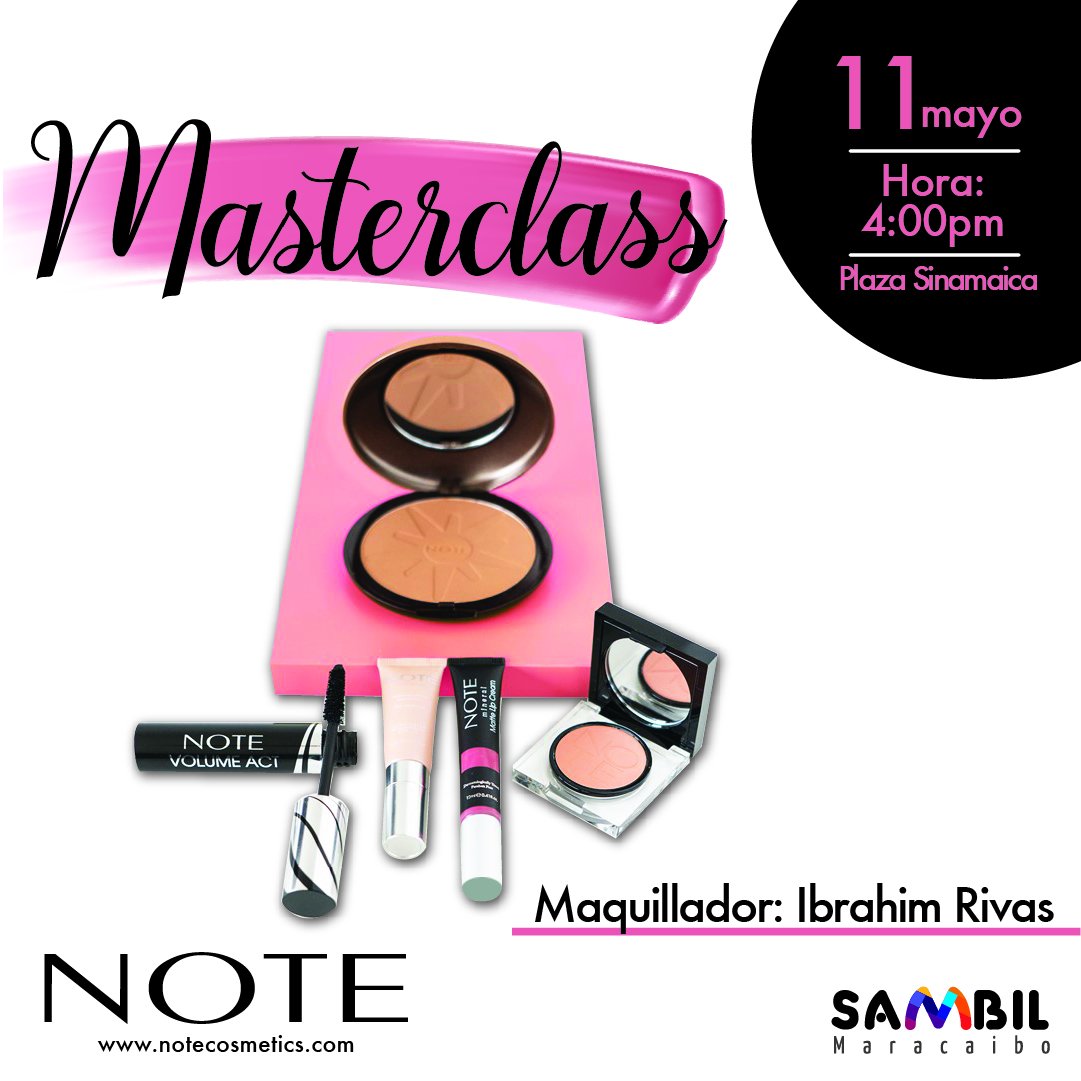 notevenezuela's tweet photo. #NOTE se une al evento "Festival Mamá eres única" invitamos a todas las emprendedoras a nuestro MasterClass este Viernes 11 de Mayo a las 4 pm en @tusambilmcbo
Ven y conoce #NOTEMakeupTips con nuestro maquillador invitado Ibrahim Rivas @ibrafernandomakeup #AmoNOTE💋 https://t.co/IjSqcFA7Jd