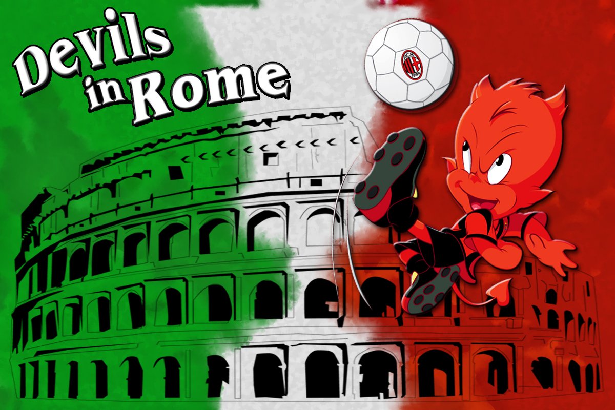 NotxMe's tweet photo. @acmilan #DevilsInRome 😈😈😈 https://t.co/d5nhobh65m