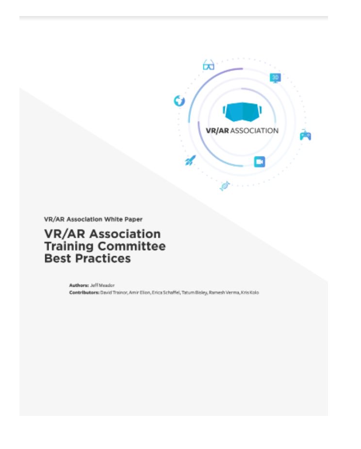 thevrara's tweet image. Download our best practices white paper on “VR AR in Training” for free here thevrara.com/blog2/2018/4/2…  Thank Banjo @banjo_ar_vr and PrecisionOS Technology for your support 👏👏 #futureofwork #ai #iot #whitepaper