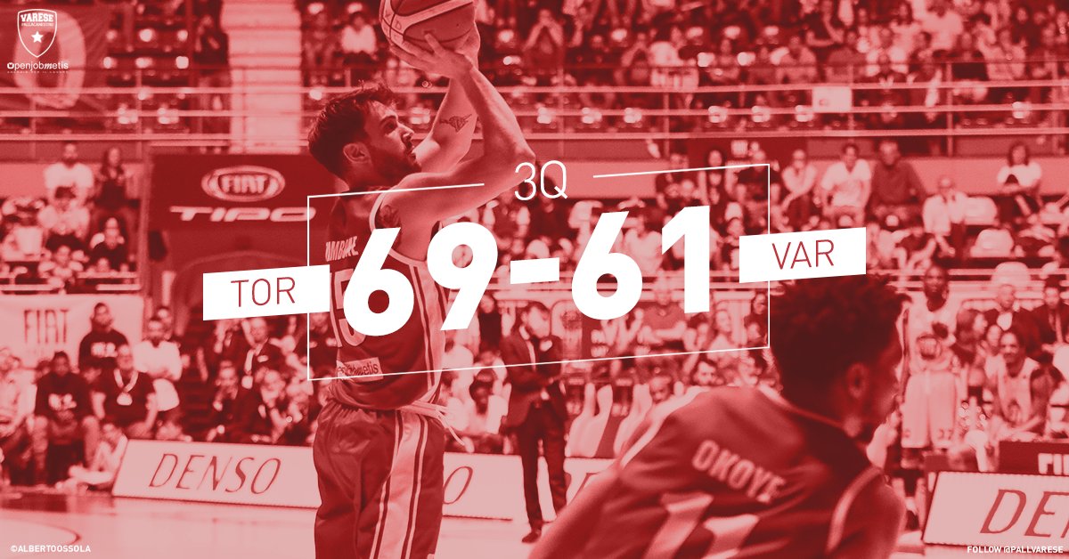 PallVarese's tweet image. Dopo 30 minuti di gioco, #TorVar è 69-61: viviamo gli ultimi 10 minuti insieme! #GOVARESE