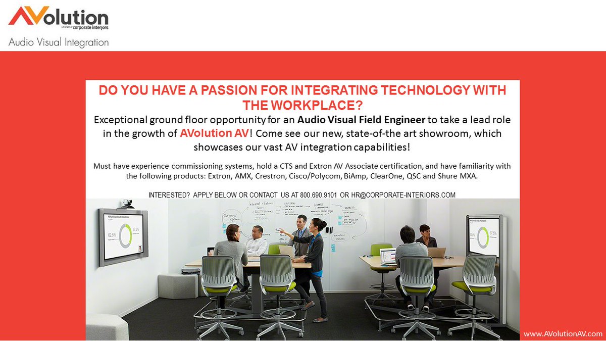 We are hiring! If you are an experienced AV Field Engineer and are looking for your next opportunity, take some time and apply today! 
ow.ly/RnKA30jV3Xa