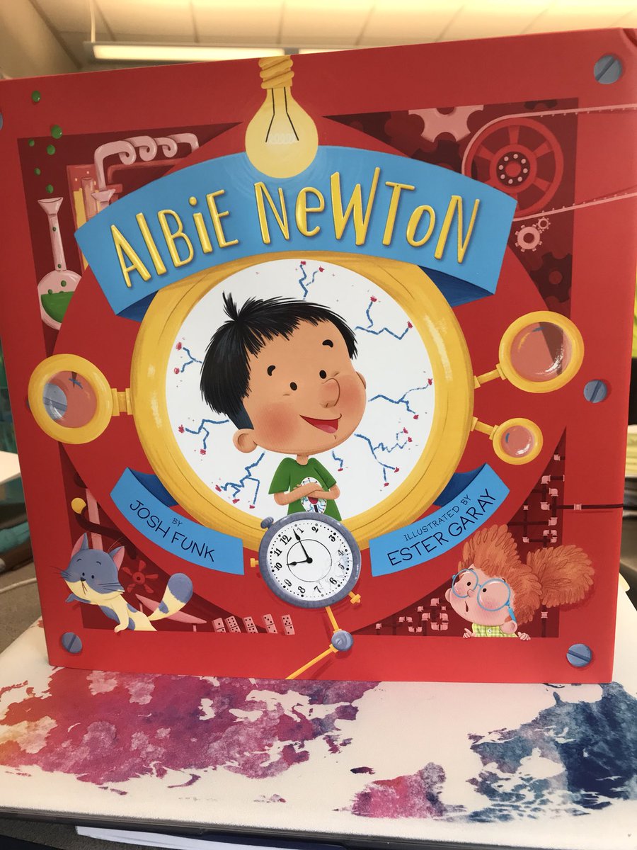 Students loved this story of Albie Newton! A fun read that made them laugh and brainstorm how Albie could have invented a time machine 🤔 #cantfoolfifthgraders #fifthgraderslovepicturebooks <a href="/joshfunkbooks/">Josh Funk</a> thanks for creating such a fun character!