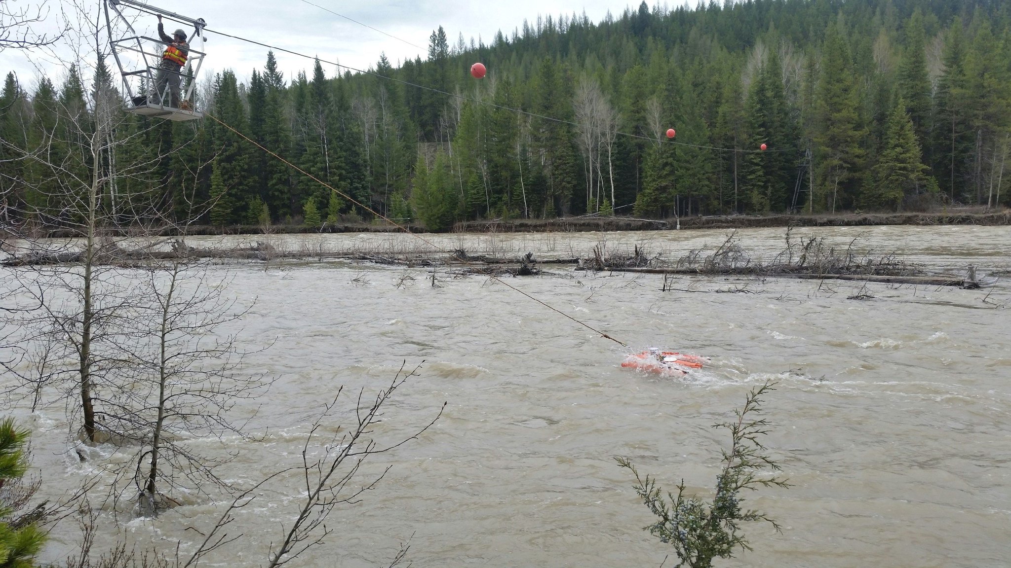 USGS in Montana on Twitter "Measuring streamflow at Flathead River