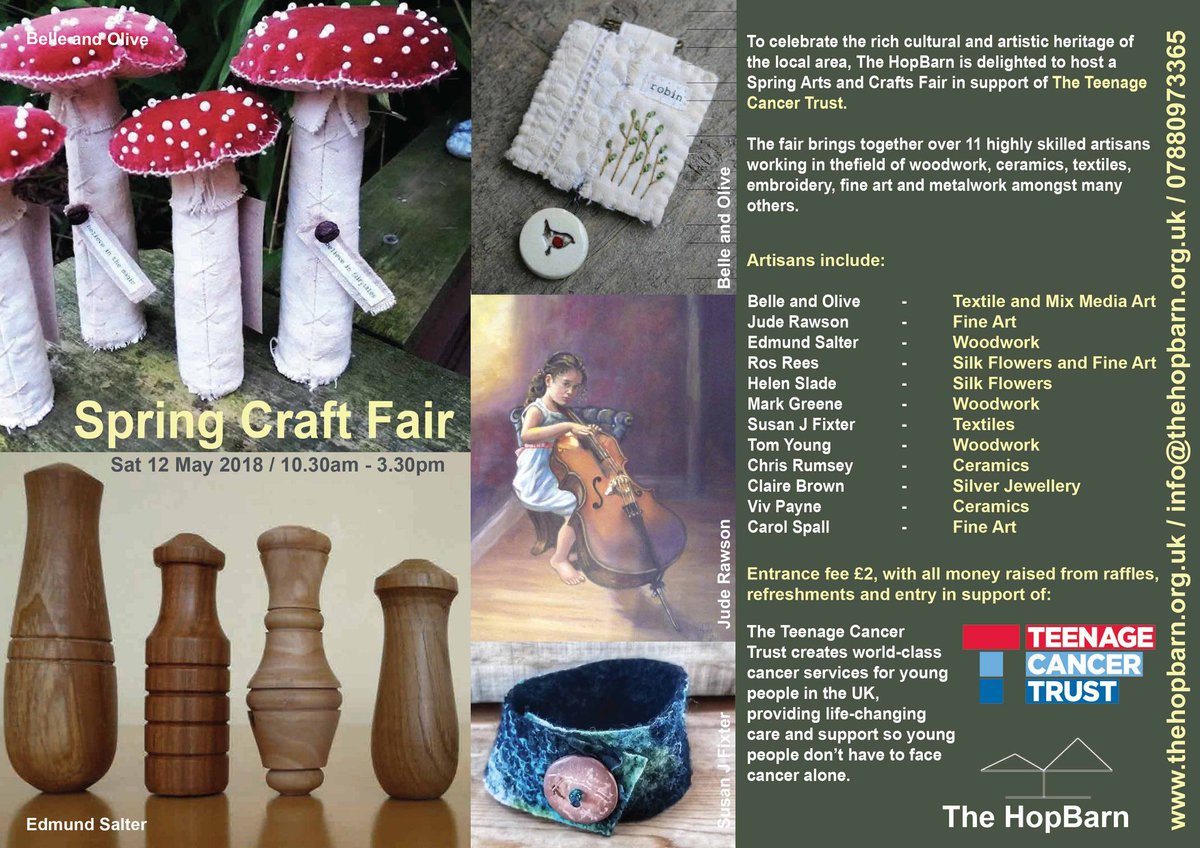 @No1tingham @LoveEastMids @NottinghamRocks @things_to_do @nottsinfocus @BuyNottingham Please share as every person through the door means a little more support for this very worthwhile charity xx #textileartist #localartisans #teenagecancertrust #lovenotts #shopnotts