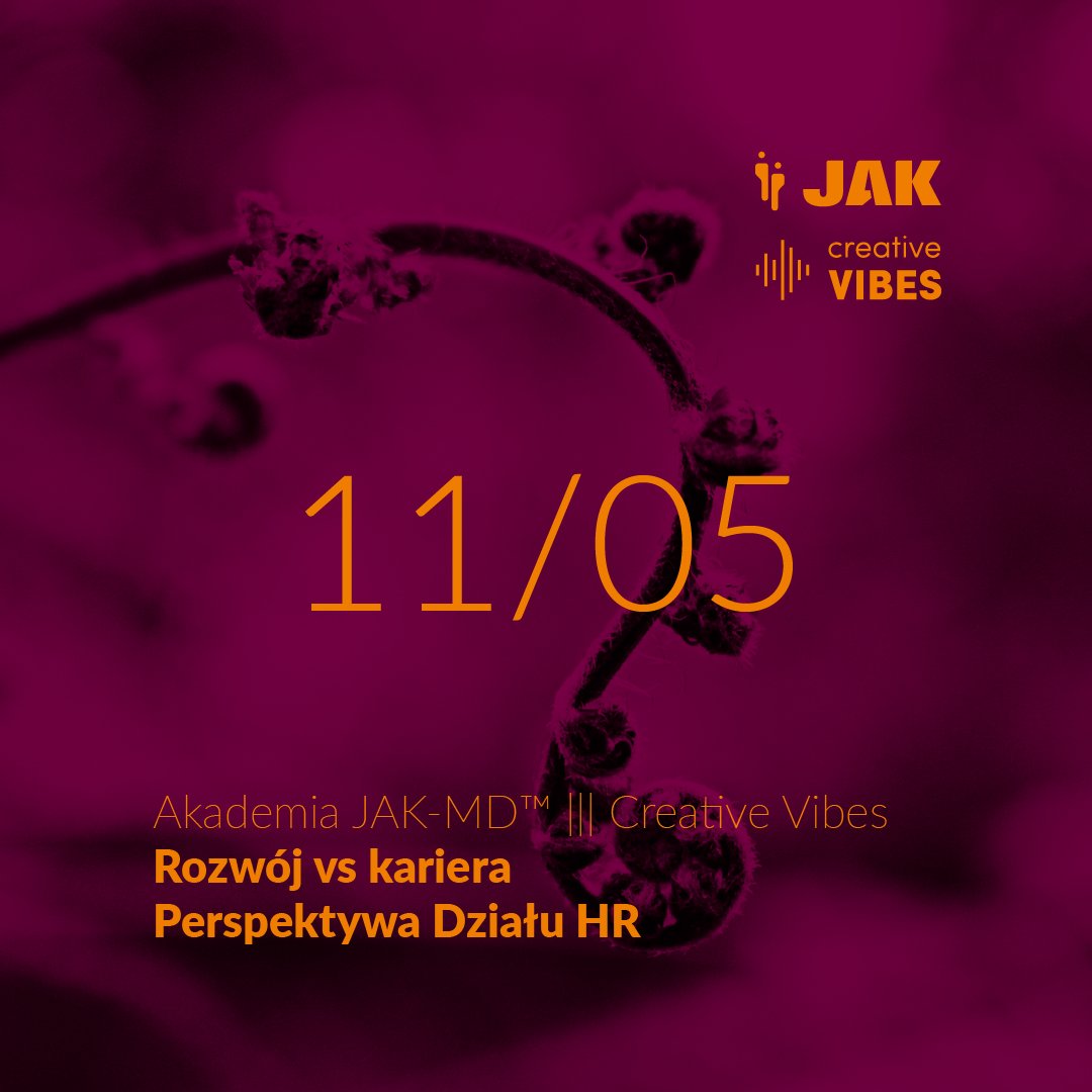 JAK__MD's tweet photo. Już w piątek 11 maja zapraszamy na wystąpienie Agnieszki Grys podczas Konferencji Creative Vibes. W bloku 17.00-18.30 zaprezentuje temat "Rozwój vs kariera – perspektywa HR".

https://t.co/t0qiq5eYWt https://t.co/cNb1O6Iz3Q