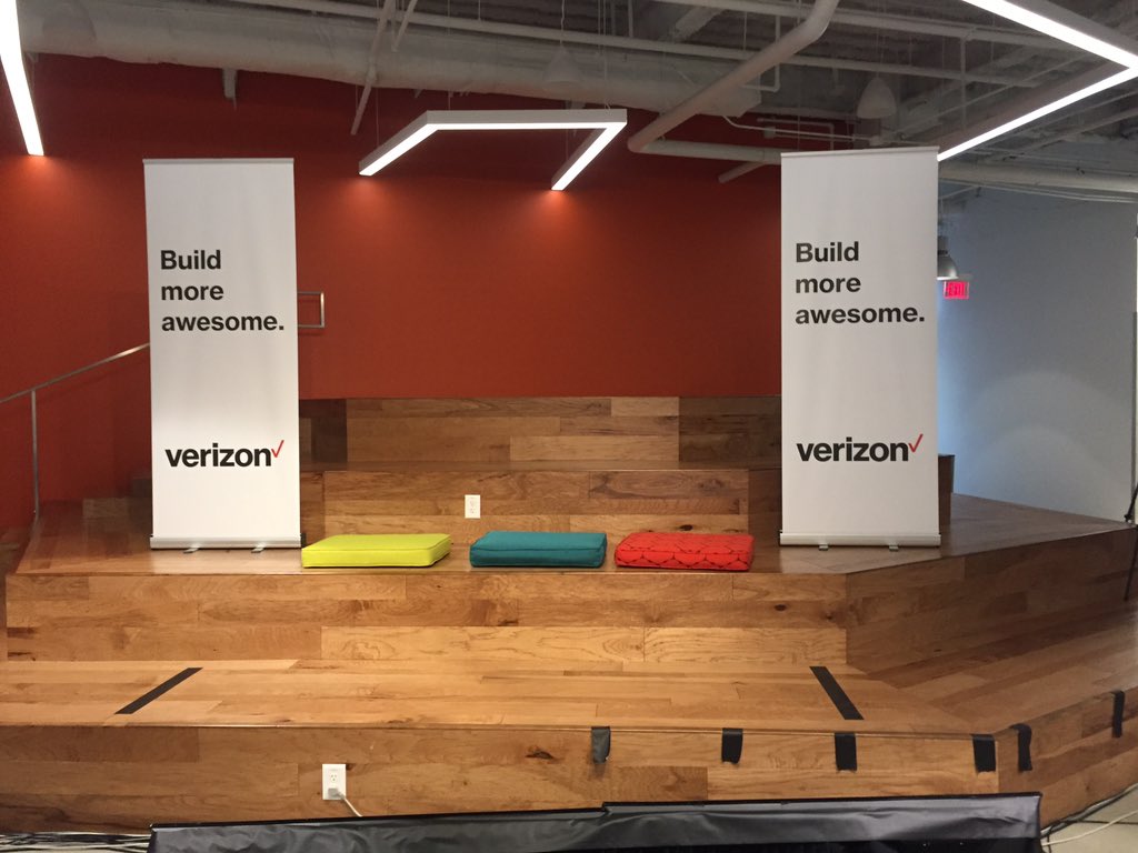 VerizonGTS's tweet photo. Tomorrow this stage in Alpharetta will have some phenomenal speakers, speaking about topics they are passionate about--be sure to tune in or come visit! #verizontechday https://t.co/eMlkIVOfQ3
