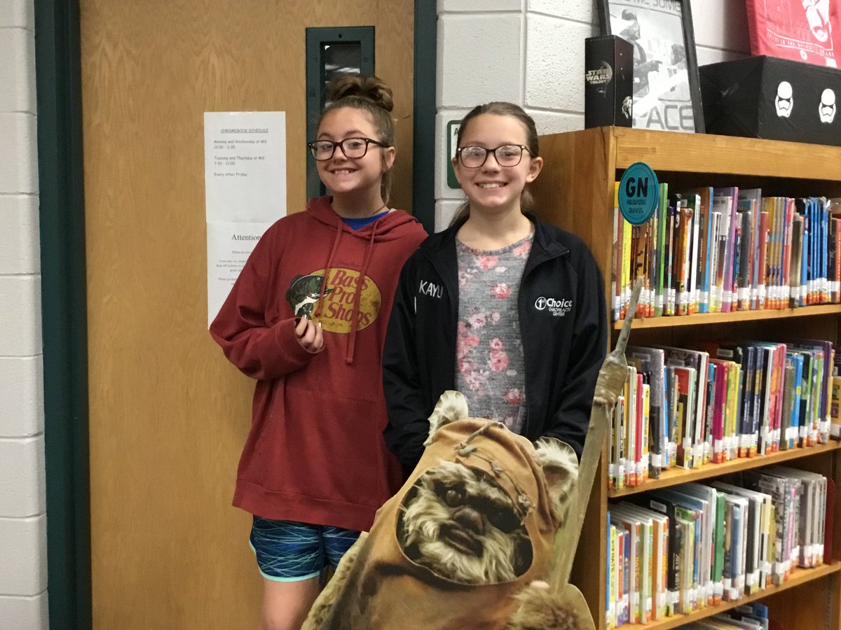 NMSLibraryATeam's tweet image. The Force is Strong with these Neosho Middle School Padawans
