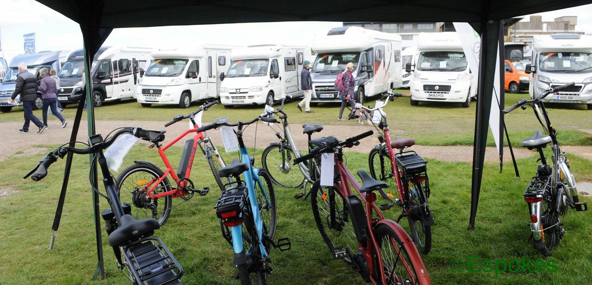 espokescycles's tweet image. We are looking forward to attending the @AppleTreeEX #Caravan &amp;amp; #Motorhome #Show on Friday 11th - Sunday 13th May. Visit our stand for a test ride on our fabulous selection of #stylish #electricbikes