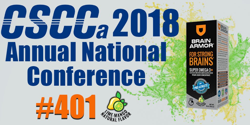 Brain_Armor's tweet image. A reminder that @theCSCCa 2018 Annual National Conference will be starting today. If attending, be sure to stop by booth #401 to try out our great tasting lime-mango natural flavor liquid concentrate!

#ForStrongBrains #CSCCa #MaximizePerformance #Strength #Conditioning #Coaches