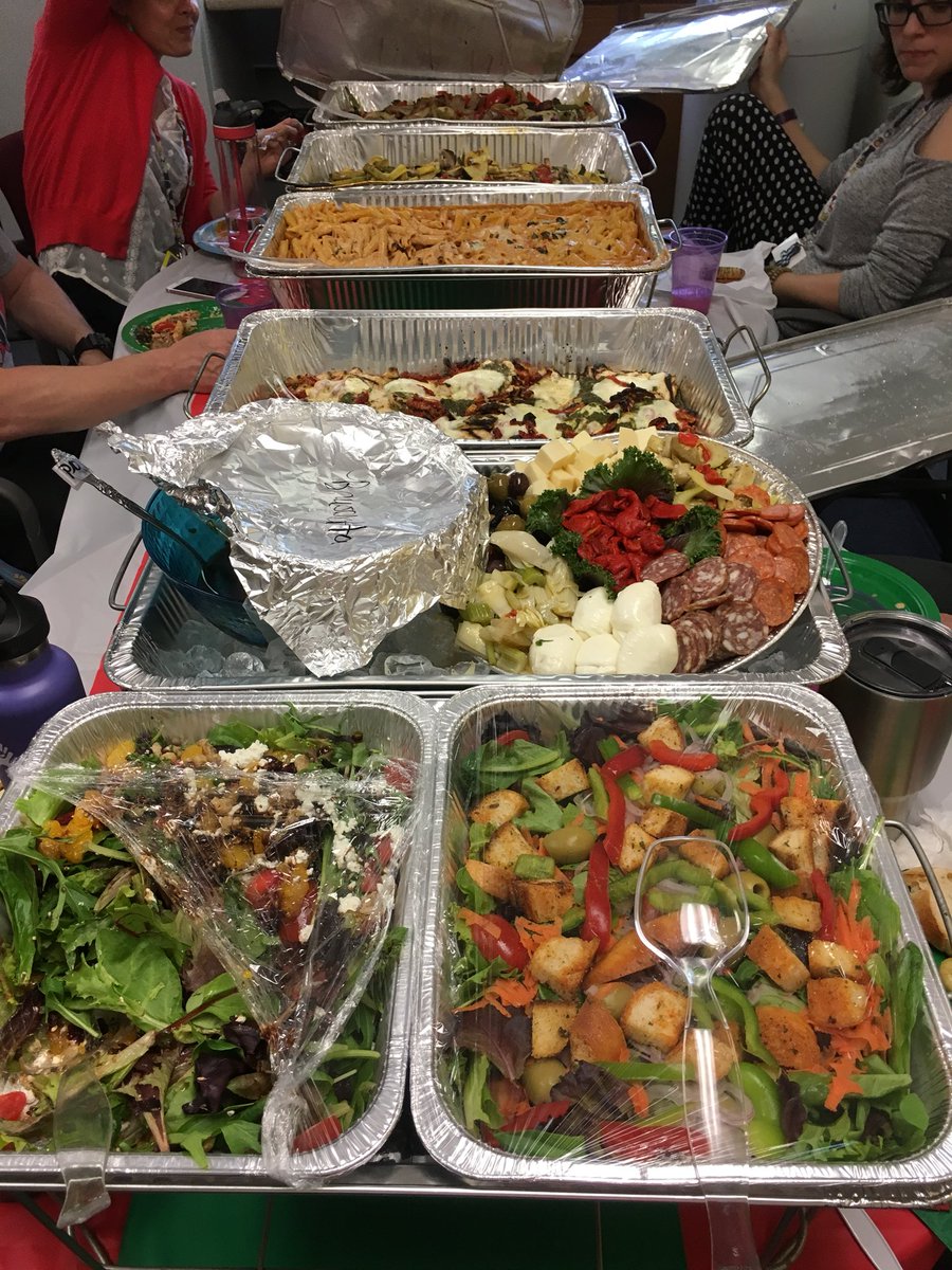 FirstiesAtWork's tweet photo. Thanks @FarmingdalePta for the AMAZING Italian Feast!!!!! #TeacherApprecationDay @FSDVikings https://t.co/dtB2IzG8K9