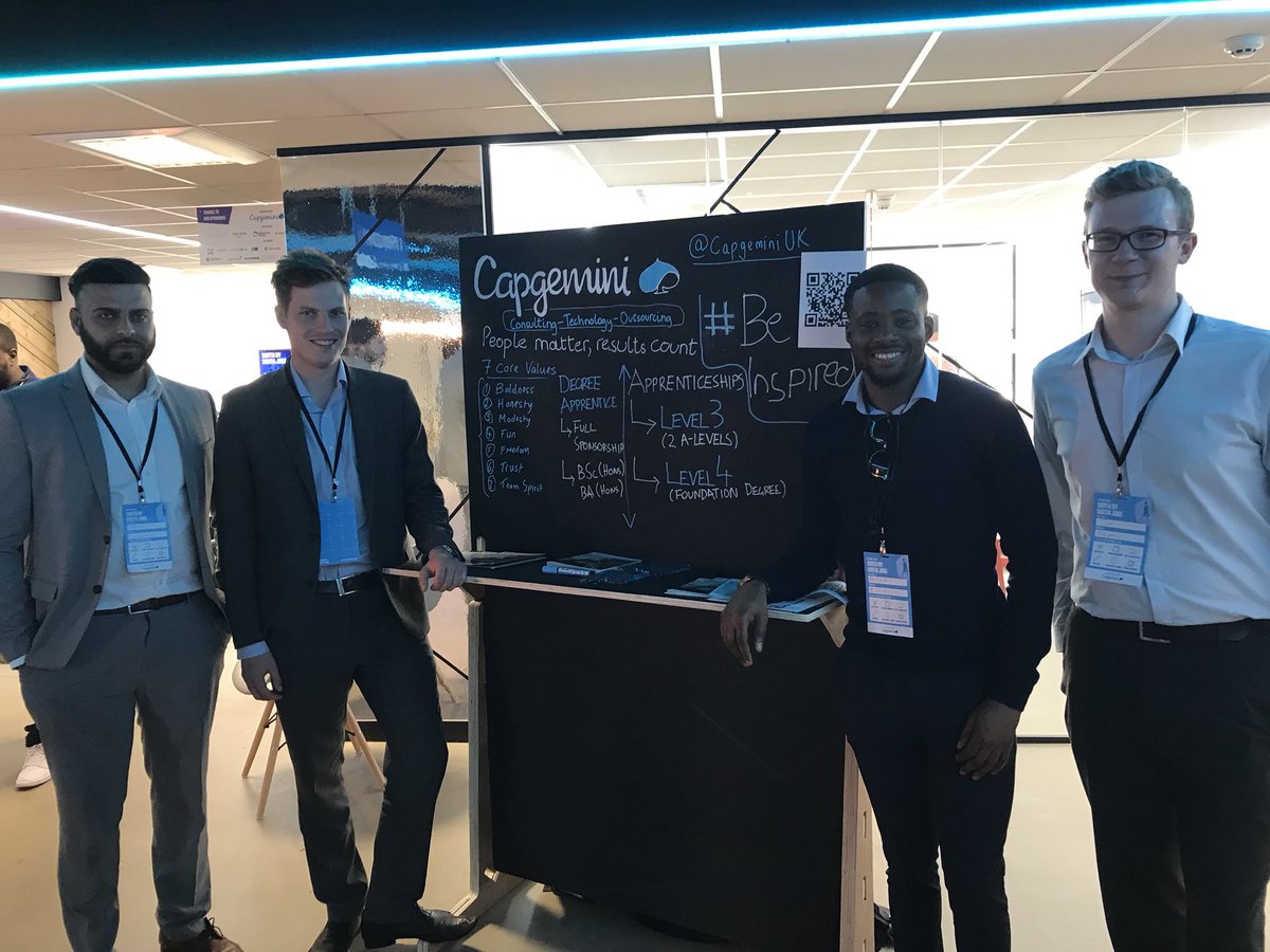 JoshHenley's tweet photo. Great careers fair event for apprenticeships @tmrwmag with #sxsJobs @CapgeminiUK #sxsj #techjobs #workintech https://t.co/eb7zLy8cud