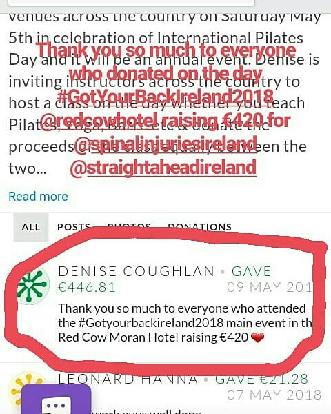 GotYourBackIRL's tweet photo. Thank you to everyone who supported our first #gotyourbackireland2018 in @moranhotels helping us raise €420 &amp; donations still coming in online we are over €900 ❤ you can still donate by clicking the link in the bio 💋 @SpinalIreland @StraightAheadI https://t.co/Ycc1yQesGk