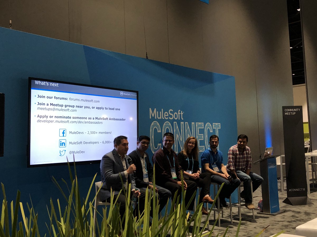 MuleDev's tweet image. We had an amazing Community panel yesterday night at #CONNECT18. Thanks to Manik, Ana, Felipe, Miguel, Jason and Savio for sharing their advice with our attendees! #MuleSoftMeetup