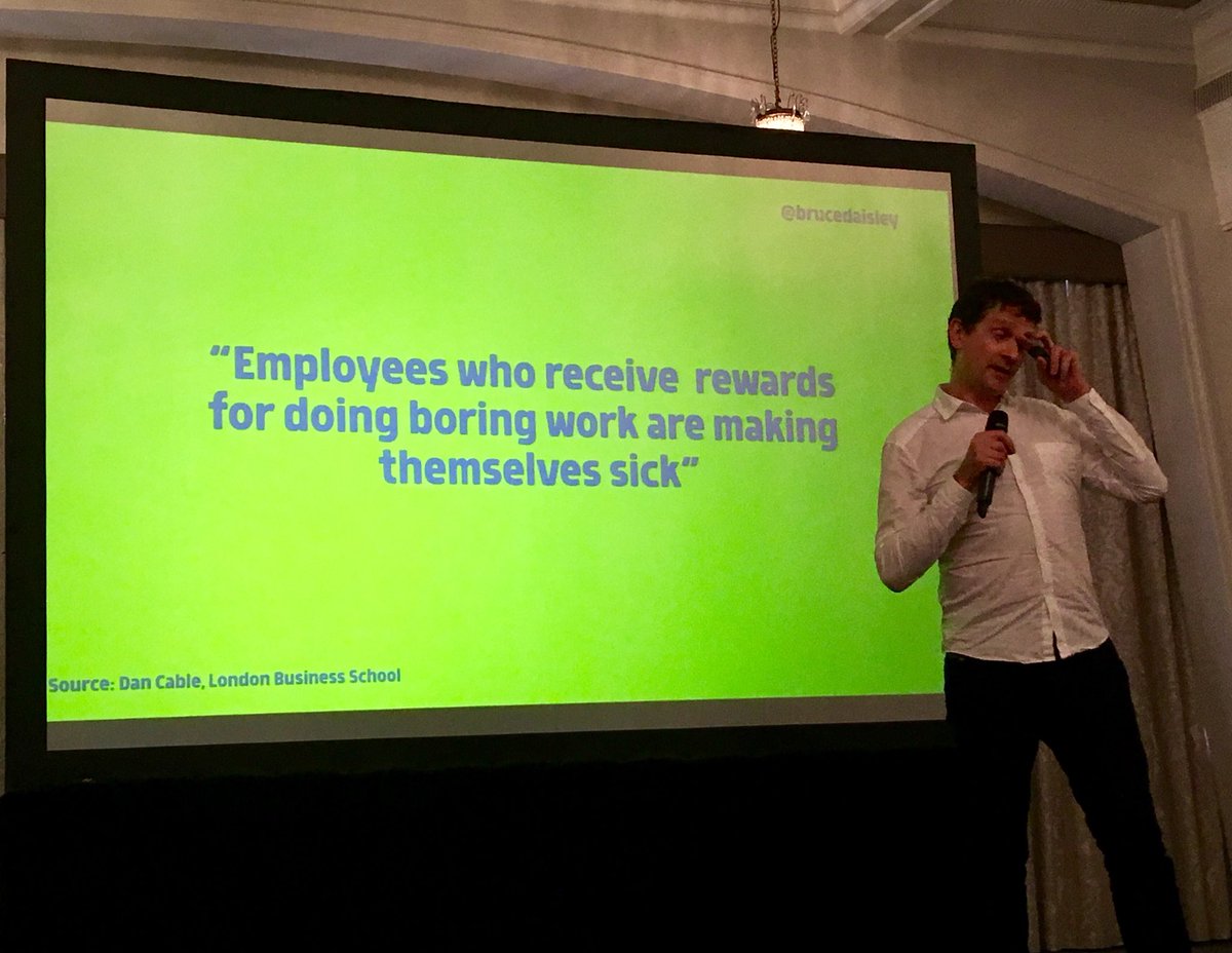 Great presentation by <a href="/brucedaisley/">Bruce Daisley</a> at <a href="/CompMindFound/">CMF</a> International Leadership Conference - “stress kills creativity”