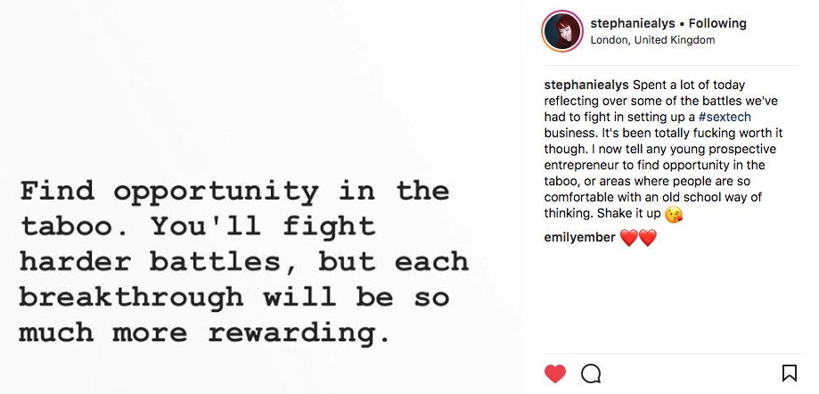 Gotta keep working hard to fight taboos around sex! #sextech <a href="/StephanieAlys/">Stephanie Alys 🌈</a>