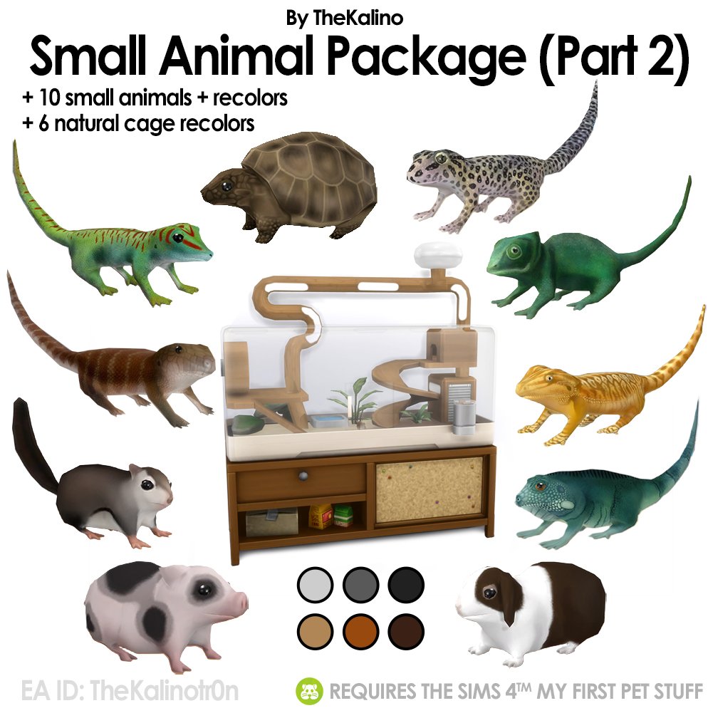TheKalino's tweet photo. Small Animal Package (Part 2) ๐ฆ๐ข๐ฐ๐ฟ๏ธ
Download: https://t.co/xWKD3QpxF3 โฆ
Notes: https://t.co/Zk25sBjLQB โฆ
#thesims4 #smallanimals #myfirstpetstuff https://t.co/a9kXzB9lmB