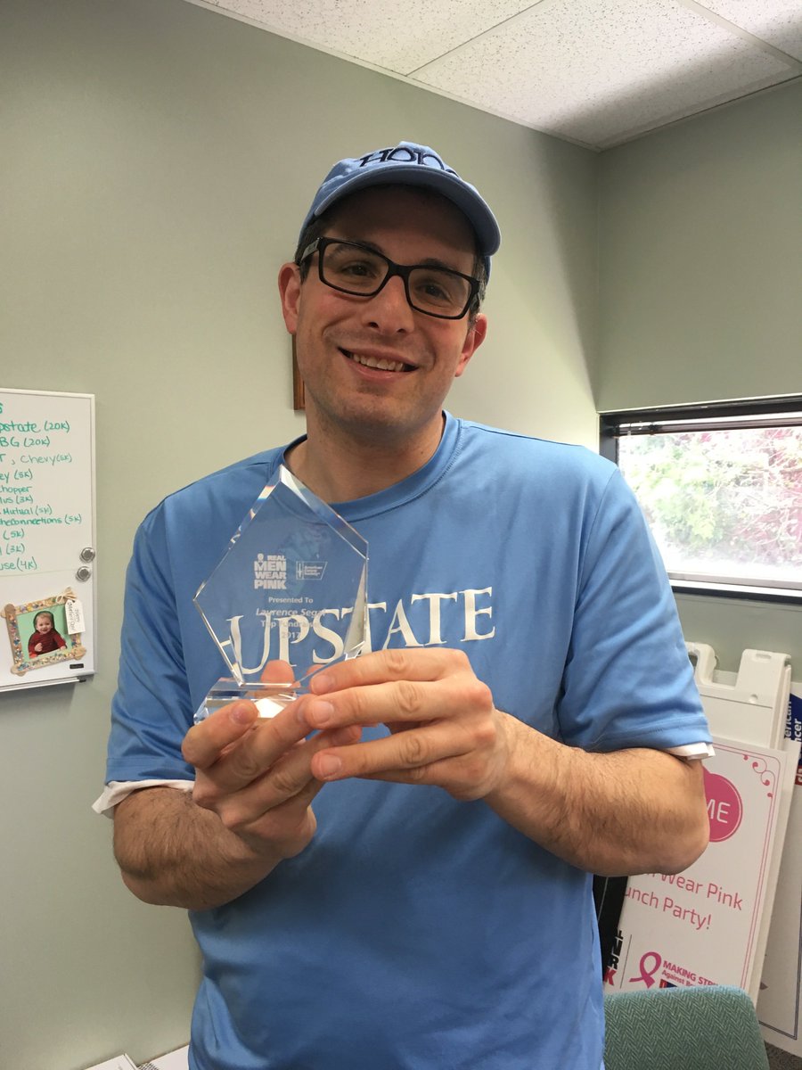 We love surprise visits from our buddy Laurence! He has been our top Real Men Wear Pink fundraiser for two years strong! Thanks for all of your support in fight against #breastcancer #realmenwearpink #cansforcancer