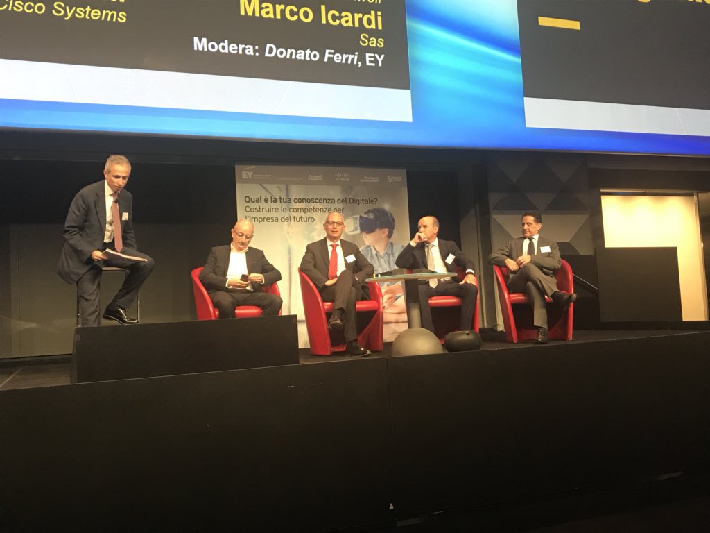 MitiDellaMura's tweet photo. I partner di #EYdigitalacademy si raccontano. Per @midalm è l’iniziativa giusta al momento giusto: molto i gap da colmare ma una strada verso il #4puntozero c’è #industry40 @EY_Italy @CiscoItalia @Atos @ROKAutomationIT @SASitaly https://t.co/T1ZU4MyxmN