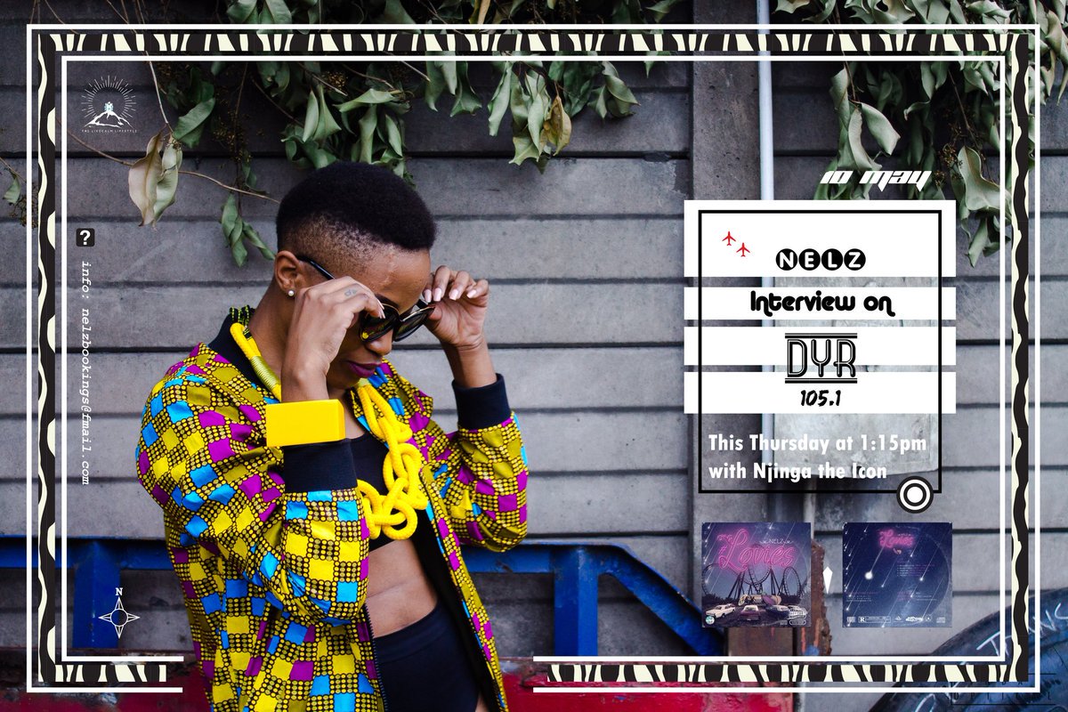 BloggishbyACBG's tweet photo. 📻 | Good evening 😊

Don't forget to tune in DYR105.1 tomorrow at 1:15pm and catch @Nelz_SA's interview on her latest music works inclu. #LoviesEP &amp; more   💿🎤
 
#Nelz #Artist #Interview #HipHop #Music #Durban #SouthAfrica https://t.co/R7KRH3X0cy