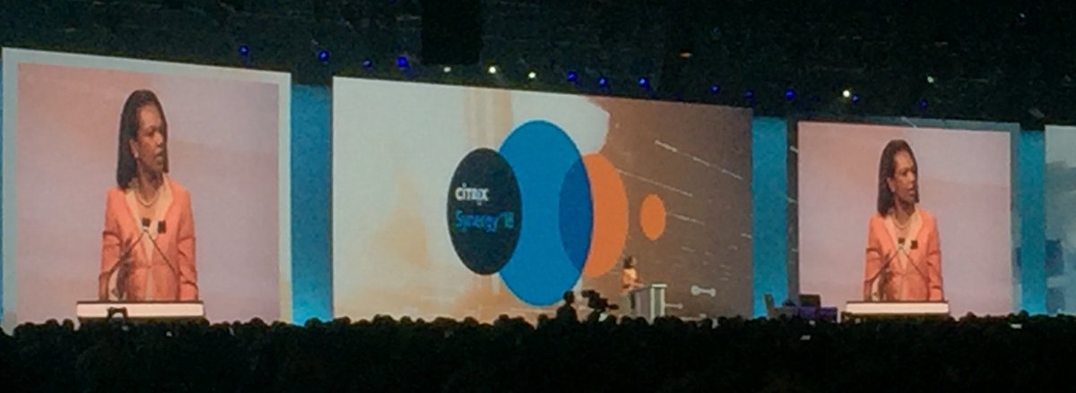 Globanet's tweet photo. What a treat to hear Condoleezza Rice this morning here at Citrix Synergy 2018.  Come see us during the expo booth# 608 to learn more about our Merge1 Citrix ShareFile capture and archiving solution. #Merge1 #Citrixsynergy #Booth608 #Citrix #ShareFile #Globanet @sharefile https://t.co/tF6j6DVjt1