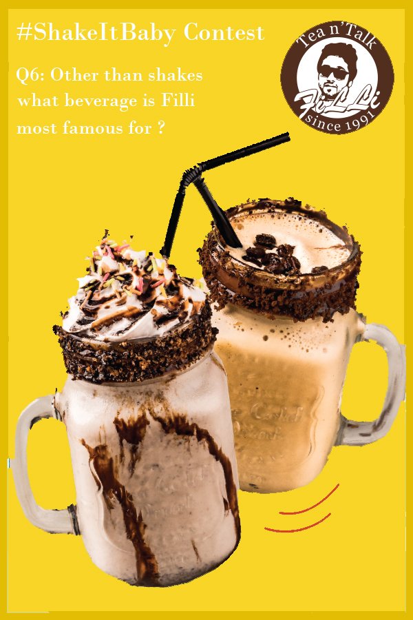 FiLLiCafeIndia's tweet photo. One more to go. Question 6 for you. #ShakeItBaby #WinnersWednesday

#drinks #FiLLi #FiLLiCafe #drinkspecials  #drinkspecial #drink #summers #summerdrink #drinkswithfriends #shakes #drinksome #summervibes #summerspecial https://t.co/G4ppdMUlu1