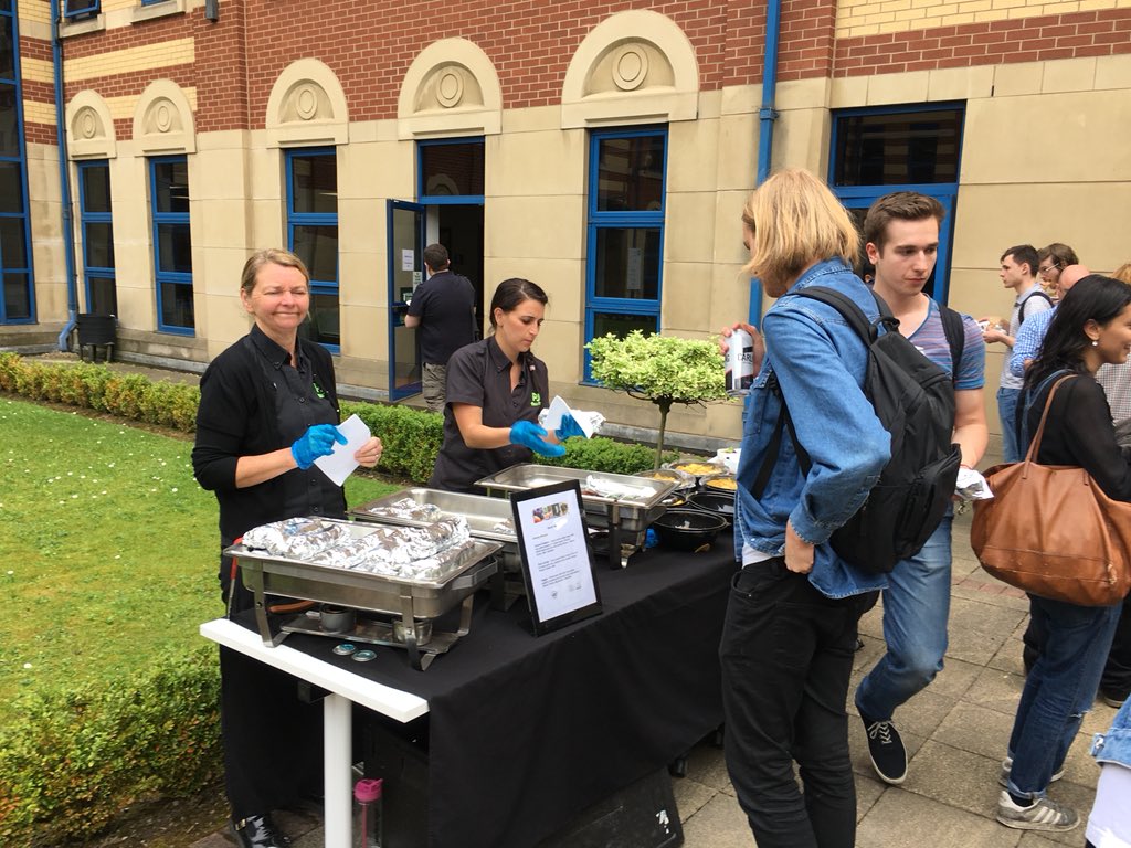Enjoying serving computer science students celebrating the completion of their dissertations - well done <a href="/shefcompsci/">Sheffield Comp Sci</a>