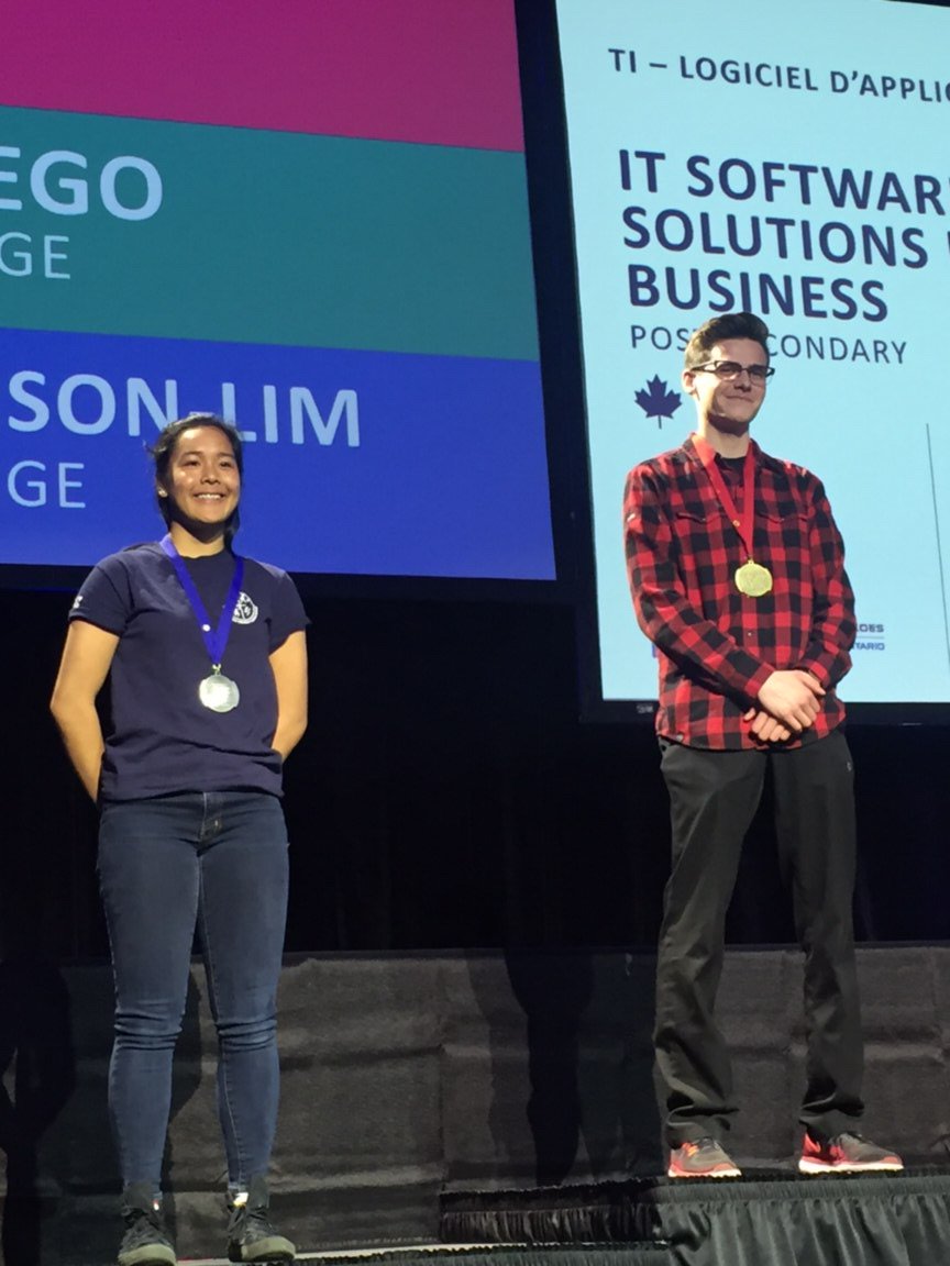 <a href="/skillsontario/">Skills Ontario</a> Faith Ruetas from <a href="/STLStudentGov/">STL Official</a> wins Silver in IT Software Solutions Teacher mentor - <a href="/Prof_Deocampo/">Mr Deocampo</a> @ycdsb #pathwaysycdsb #SkillsON2018 #ExperientialLearning #experientiallearningrocks