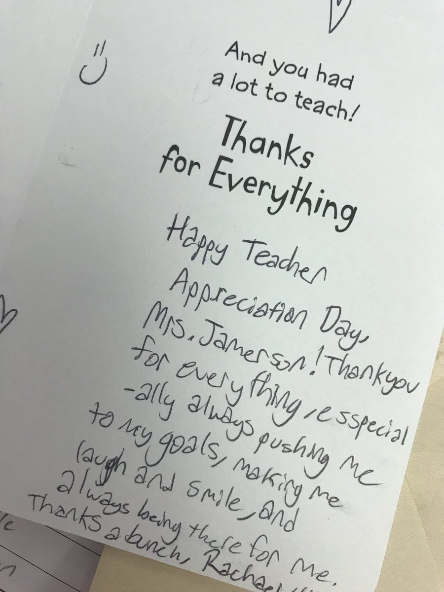 cfj0705's tweet image. This is all about need for teacher appreciation week. I’m feeling the love. So many goodies and notes this week. Thank you! #pcpsFRES @FRESWarriors #PowTeach4