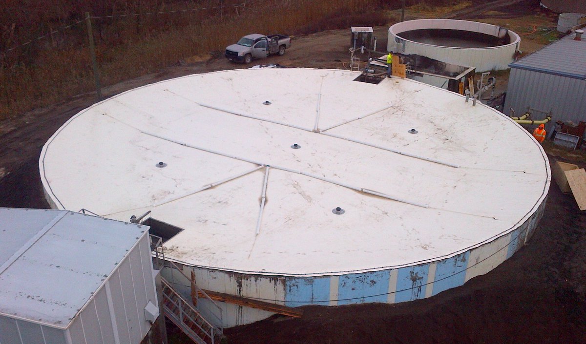 #Meat &amp; #poultry processing plants can control #odors while reducing #energy costs with a tank or lagoon cover from Geomembrane Technologies. Learn more: evoqua.com/en/markets/Foo… #biogas