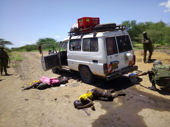 EAukot's tweet photo. This is the image that government doesn't want us to see. The killing of 3 students and a driver by Pokot bandits in Kapedo resulting into closure of schools. I Wonder what CSs @AMB_A_mohammed and @FredMatiangi have to say about this menace? https://t.co/XAxgMW79gH