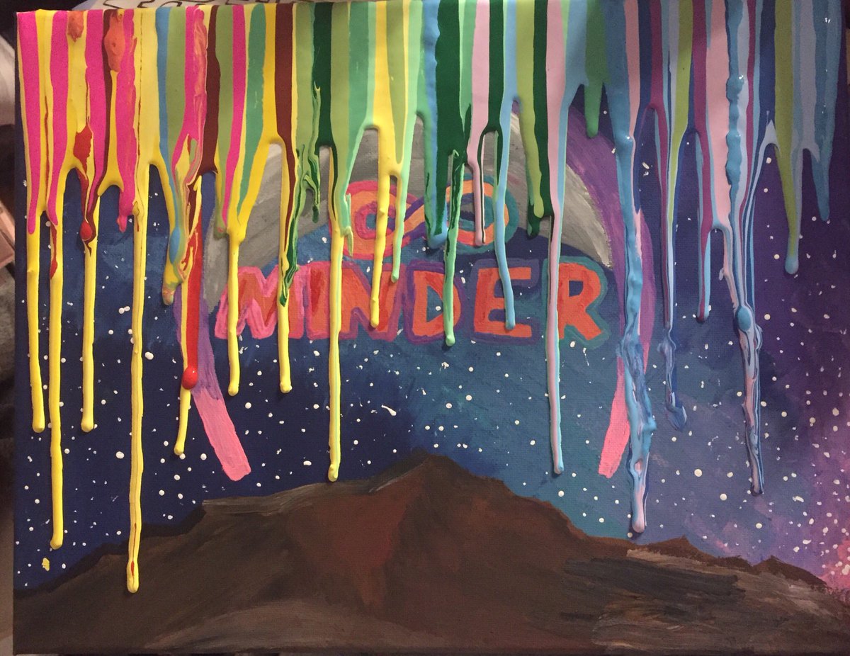 Simply_SamGrace's tweet photo. Canvas vs Jean jacket 

Inspiration: Rabbit Hole &amp; Euphoric EP cover art 

Also one month until I see them in Orlando! https://t.co/1xqXaYOiXV