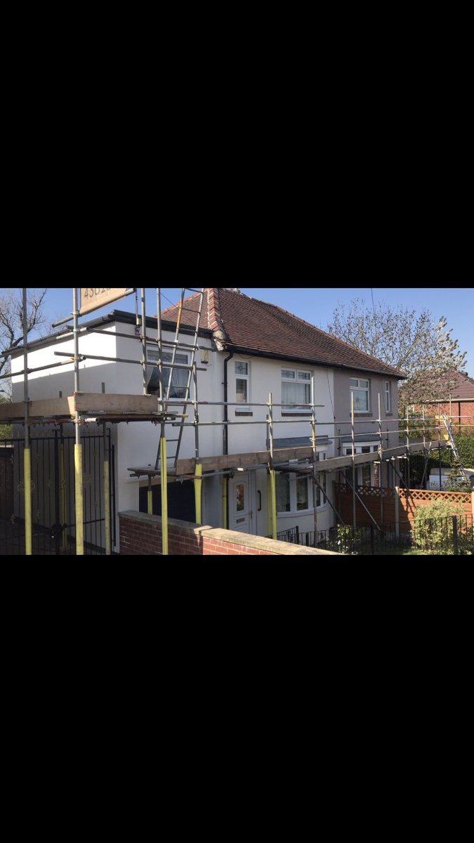 DMSPLASTERING's tweet image. Double sand and cement Render systems applied ..