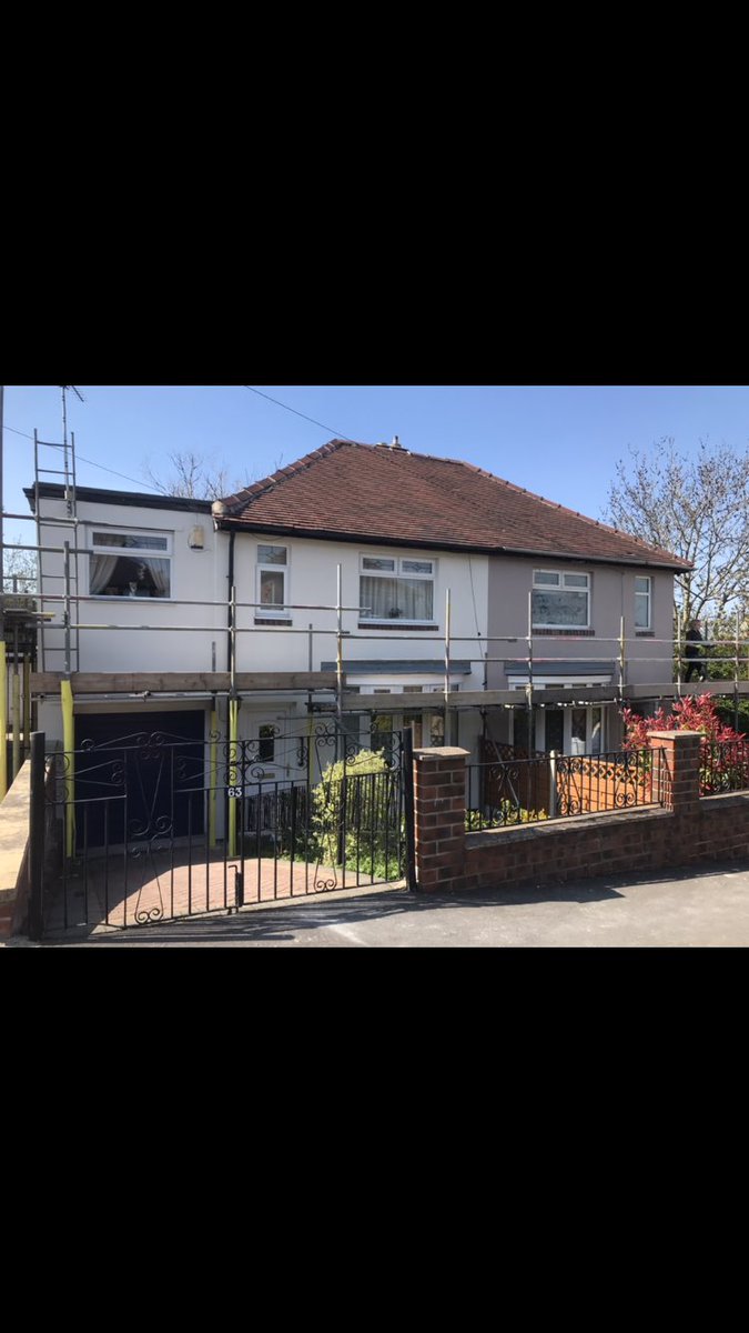 DMSPLASTERING's tweet image. Double sand and cement Render systems applied ..