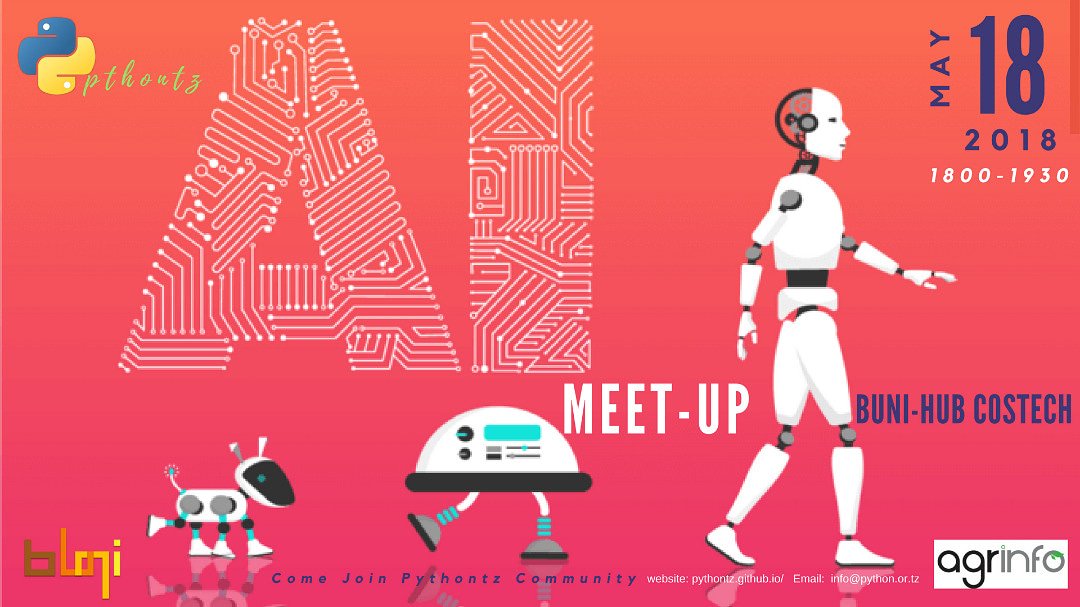 pythontz's tweet image. Join us on 18 may as we launch our first meeting in Dar es salaam.
Come and learn #AI and its #applications. #pythontz
Register here:docs.google.com/forms/d/e/1FAI…