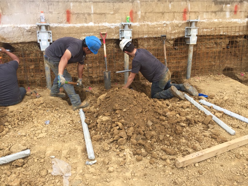 WoodsFoundation's tweet photo. We’re at Zadok Casey Middle School in Mt. Vernon, IL this week installing soil nails, push piers, and shotcrete. https://t.co/xM9rDrJbaj