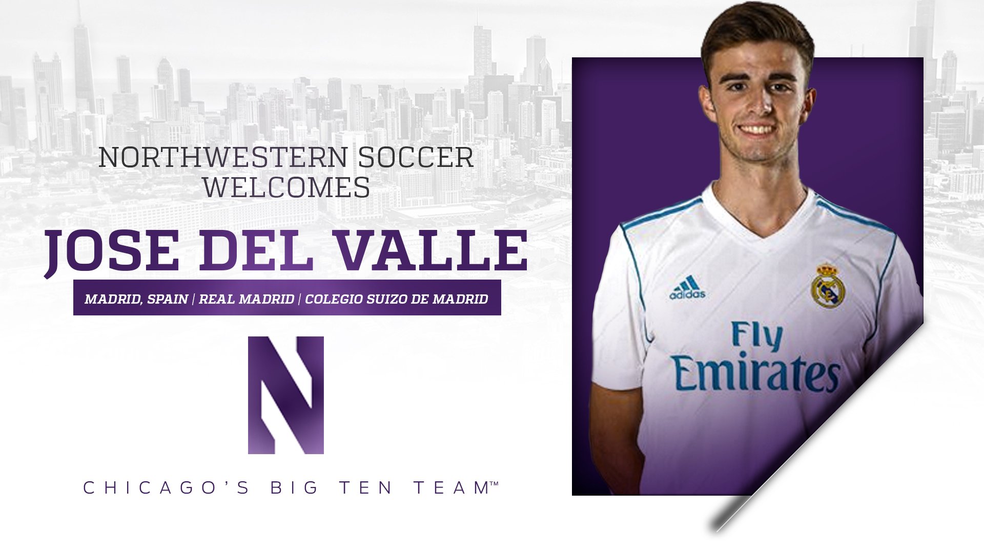 Northwestern Men's Soccer on Twitter: "Head coach @Tim_Lenahan adds to 2018 recruiting class by welcoming Del Valle from @realmadriden system. 📰: https://t.co/a8aoDtspkF #B1GCats https://t.co/nXHNH7knUA" / Twitter
