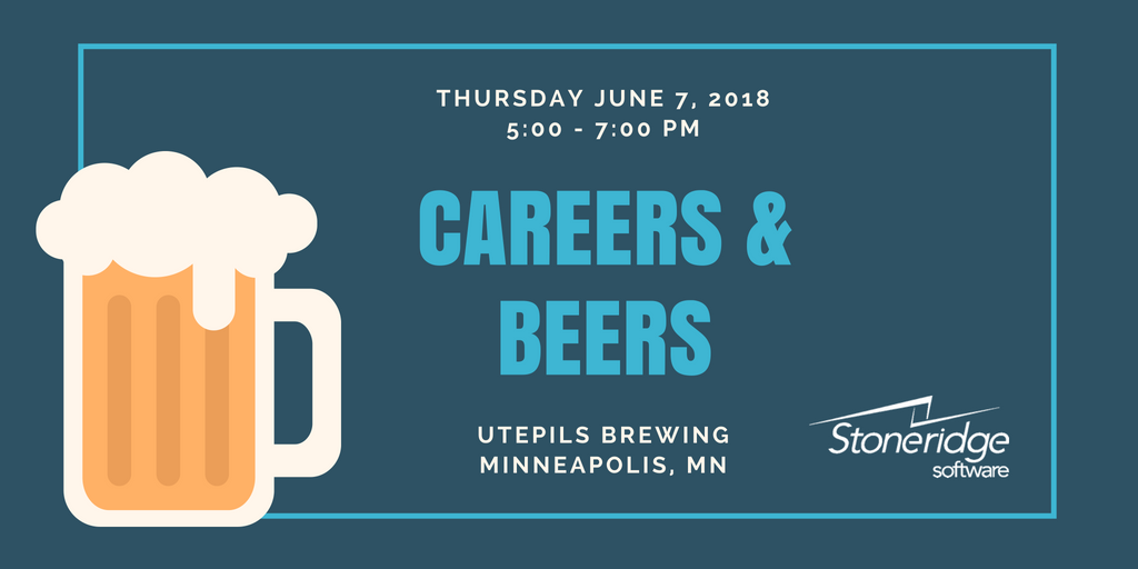 stoneridgesoft's tweet photo. Curious about careers at Stoneridge Software? Join us for happy hour on June 7 @UtepilsBrewing Meet our team and learn about current openings, company perks &amp; work culture!  More info on our Facebook page or here: https://t.co/vRH3EWpOSl  #MNCareers #Minneapolis #EnjoyOurWork https://t.co/IShxMeiYe2