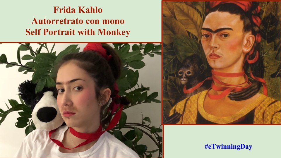 erasmushumanlab's tweet photo. #etwinningday #humanlabs recreando a otra Frida Kahlo en Bolonia @aaliciaetw @corcega @humanpola @eTwinning_Ita @eTwinning_es @eTwinningEurope @ErasmusPlusInd #ErasmusPlusEs https://t.co/oayaJtBxgT