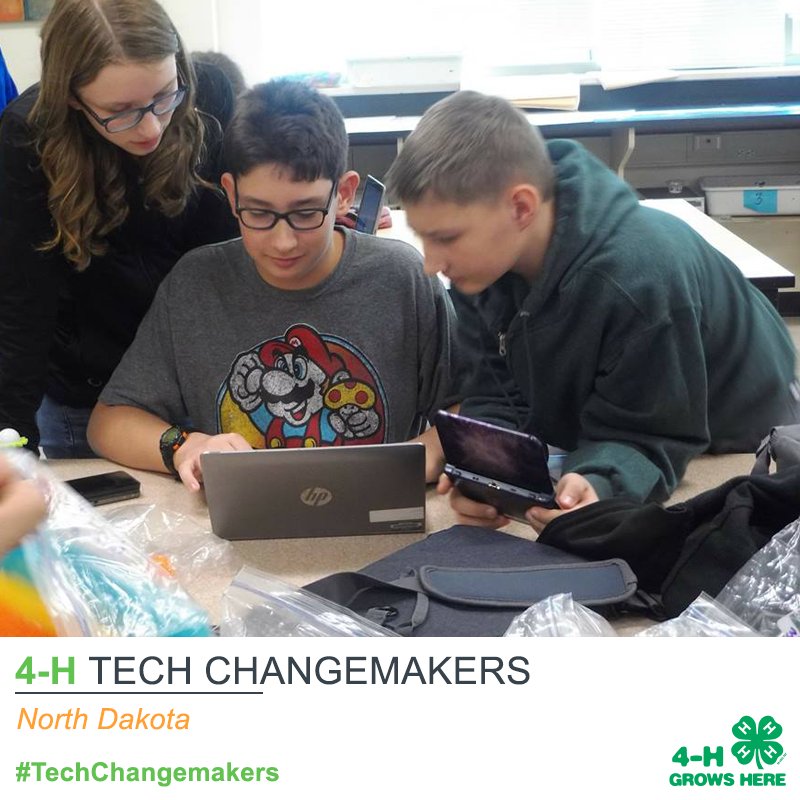 4H's tweet image. Calling all 4-H’ers! Want to win a trip to #4HCWF, $2K &amp;amp; a @Microsoft Surface Pro? Enter the 4-H #TechChangemakers Contest and share what you’re doing to improve your community using technology!  4-H.org/TechChangemake…