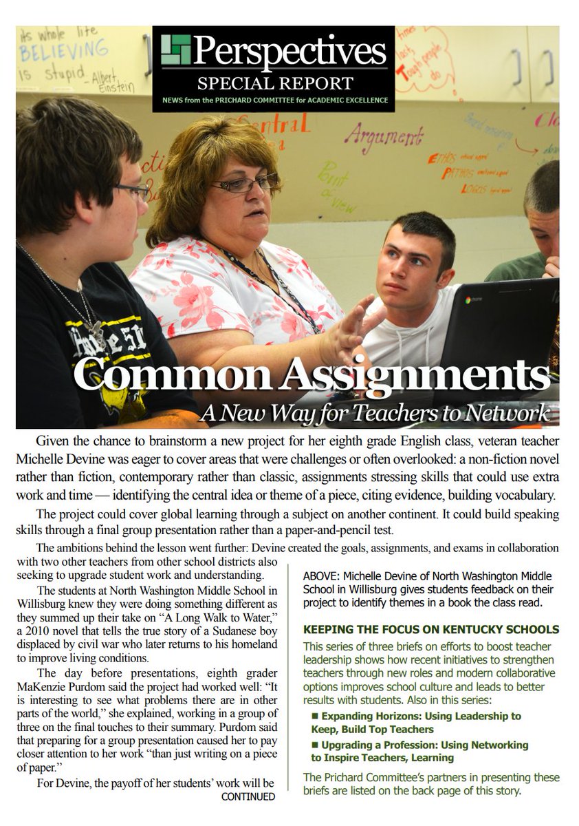 PrichardCom's tweet image. Common assignments are "a great way to be able to evaluate student work and refine my practice so my students can reach a higher level. It’s so helpful to work with other teachers.” #TeacherAppreciationWeek Read more: prichardcommittee.org/wp-content/upl…