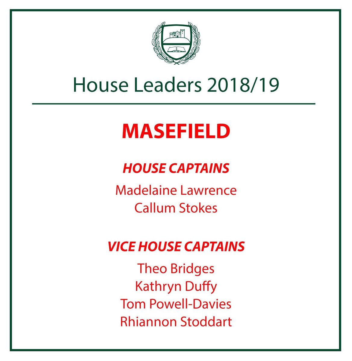 ChosenHillSch's tweet photo. 👫 | House Leadership Teams 2018/19

We are also delighted to confirm the students who have been voted into captain their Houses for the coming year.

Their first event in charge will be Sports Day this summer!

Good luck teams!

👇 https://t.co/08krbpu1Uy