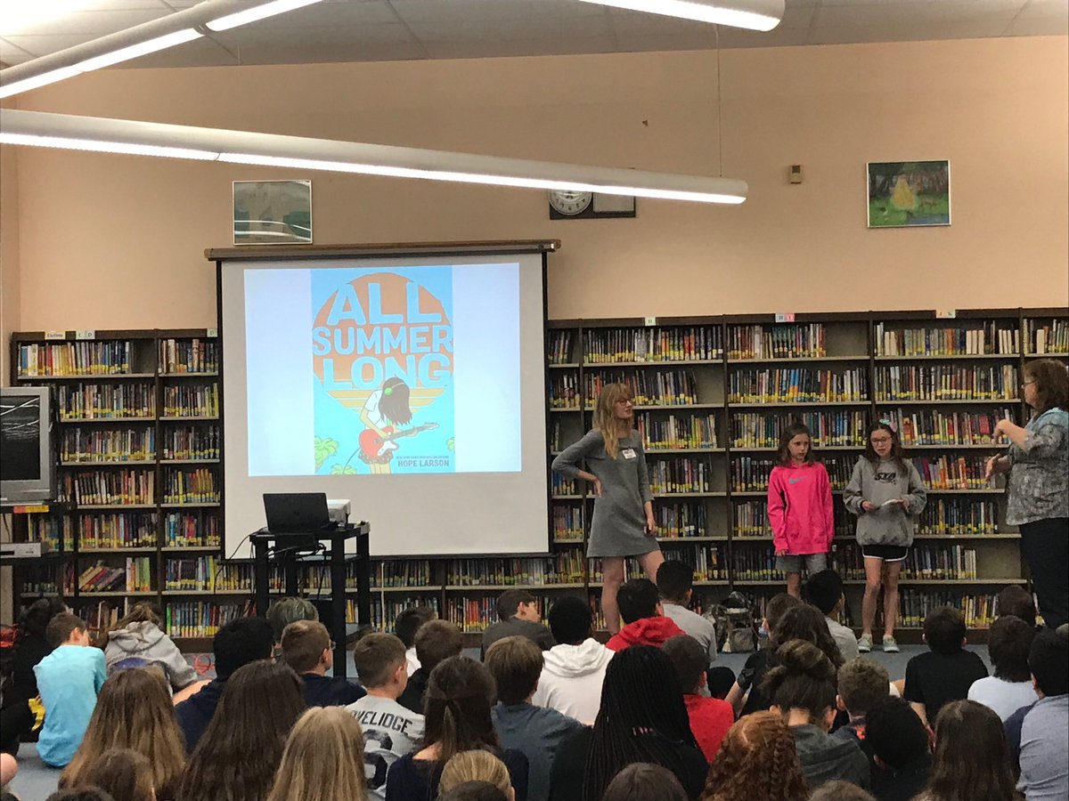 a_gerhart's tweet photo. Author Hope Larson visits SMS 6th grade students. #stsd6 #yoursalisbury https://t.co/NjVlSvtyI5