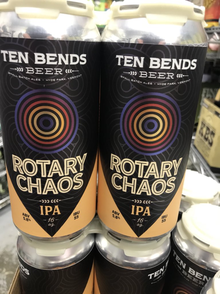 JolleyStores's tweet photo. It’s here! Welcome to the cave @tenbendsbeer rotary chaos! Come get it before it’s gone! #vtbeer #craftbeer #drinklocal https://t.co/1hjU0jHXmw