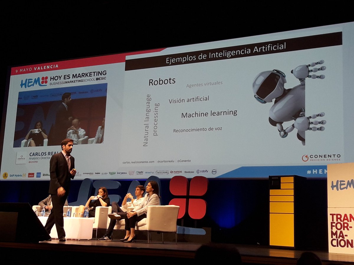 ToniGrinon's tweet image. La importancia de las matemáticas en el Marketing...
@carlosrealu , Analytics Director de @conento  nos habla de #InteligenciaArtificial y de #MachineLearning  en #HEMESIC #Valencia