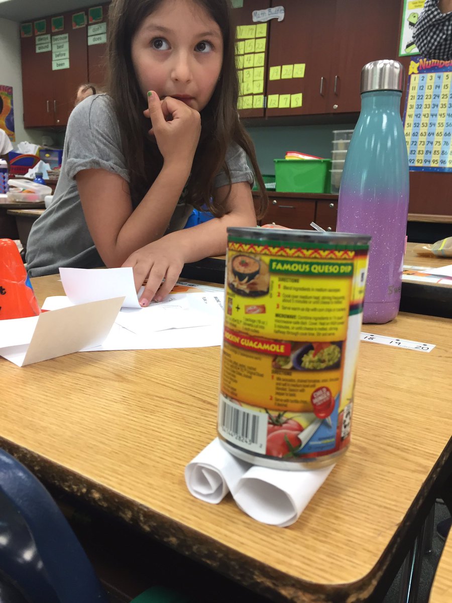 KnightsSTEAM's tweet photo. 2nd graders practicing the Engineering Design Process by building index card structures strong enough to hold canned goods #NTMSteam #KnightsRock @APSscience @APS_STEM @MedenMmeden @2ndGradePride https://t.co/ZJ29VJfKDR